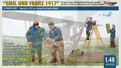 Figurines Mirage Hobby WWI German FA(A) Units Crew 1917 1:32 - Neuf
